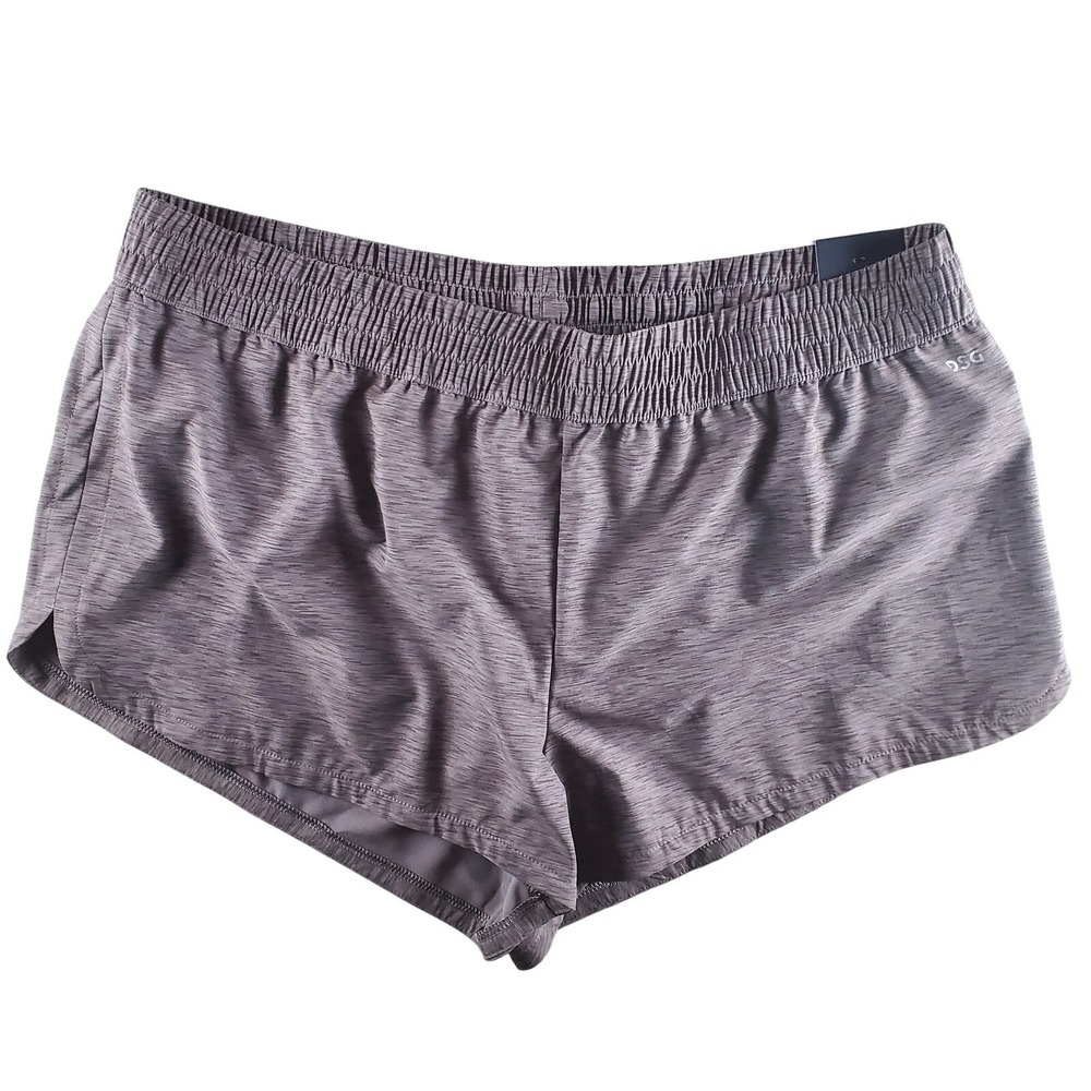 DSG Womens Stride Run Short XL Phantom Mist Heather Gray Mid Rise 3 Inch Inseam